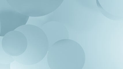 Cascading blue circle with white background(3D Rendering)