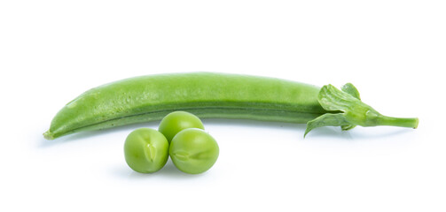 green Pea vegetable isolated on white background