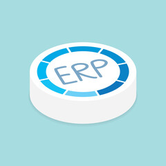 ERP (Enterprise Resource Planning) business concept - vector illustration