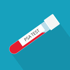PSA (Prostate-Specific Antigen) blood test tube- vector illustration