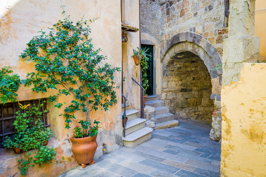 Capalbio, Tuscany, one of the pearls of the Argentario, tourist center for beaches and architectural heritage, province of Grosseto. Here in particular the Old Town.