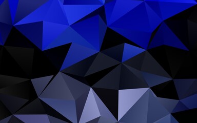 Dark BLUE vector abstract mosaic backdrop.