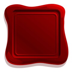 Document wax seal icon. Cartoon of document wax seal vector icon for web design isolated on white background