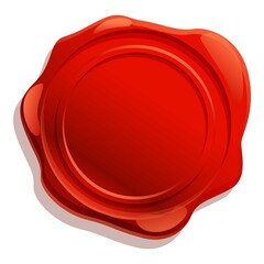 Wedding wax seal icon. Cartoon of wedding wax seal vector icon for web design isolated on white background