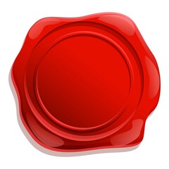 Design wax seal icon. Cartoon of design wax seal vector icon for web design isolated on white background