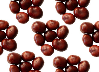 Solid chestnut pattern on white background