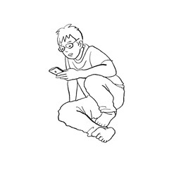 男性　イラスト　201007 hanadaruma 