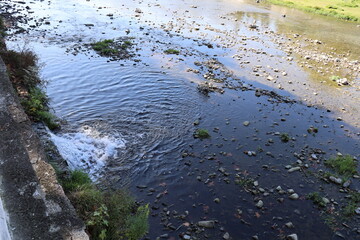 water flowing into the water