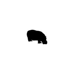 rhino silhouette isolated on white