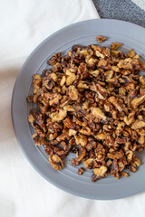 walnuts in a plate on the table
