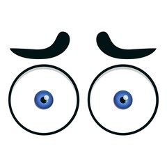 Scared eyes icon. Cartoon of scared eyes vector icon for web design isolated on white background