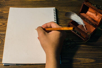 Quill Pen Letter Concept Vintage