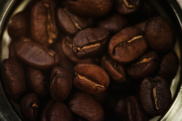 macro coffee beans 