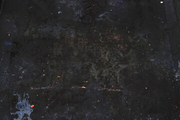 black backing sheet as a distressed grunge background