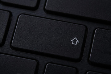 keyboard with shift key close up