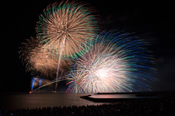 コロナ禍のシークレット花火 花火で世界を元気にする 一斉打ち Wall Mural Lastpresent