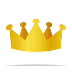 Obraz premium Golden crown vector isolated illustration