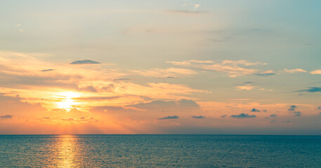 sunset over the sea