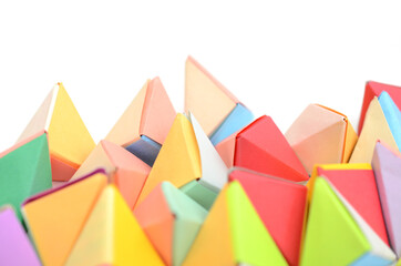 tetrahedron origami triangle background