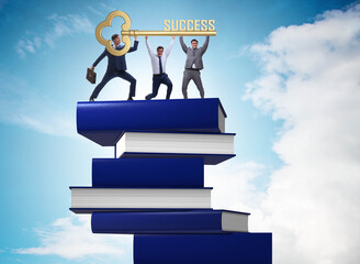Education concept with books and people