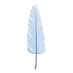 Softly feather icon. Cartoon of softly feather vector icon for web design isolated on white background