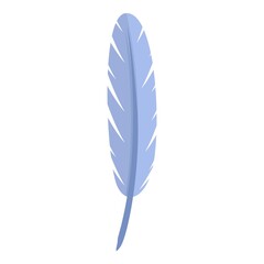 Bright feather icon. Cartoon of bright feather vector icon for web design isolated on white background