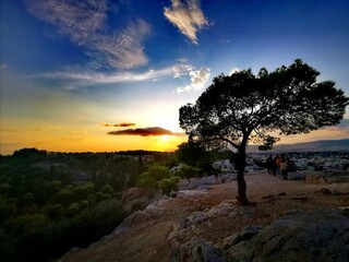 sunset from the mountain