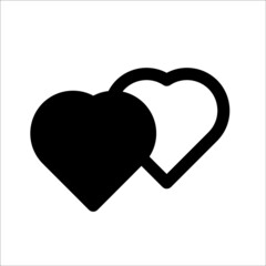 Romantic Heart Icon vector flat design