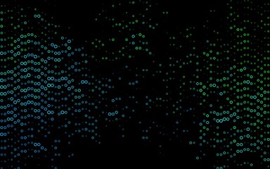 Dark Blue, Green vector background with bubbles.