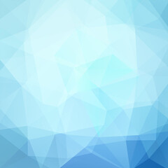 Geometric pattern, polygon triangles vector background in blue  tones. Illustration pattern