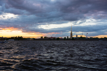 Naklejka premium Peter and Paul Fortress in Saint Petersburg.