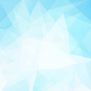 Abstract background consisting of blue white triangles. Geometric design for business presentations or web template banner flyer. Vector illustration