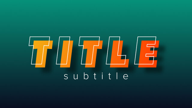 Outline Gradient Title