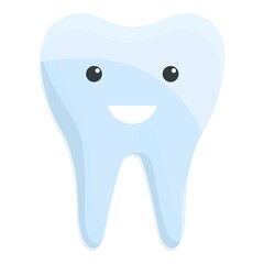 Smile tooth icon. Cartoon of smile tooth vector icon for web design isolated on white background