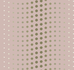 Seamless pattern of halftone dotted wavy lines. Abstract backdrop texture. Brown, green, cocoa soft colored background. Vector - 383538938