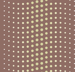 Seamless pattern of halftone dotted wavy lines. Abstract backdrop texture. Brown, green, cocoa soft colored background. Vector