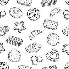 cookies or biscuit seamless pattern