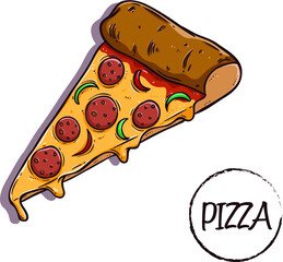 illustration of pizza
