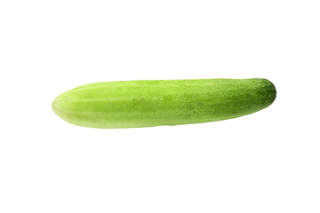 Green cucumber isolated on white background.