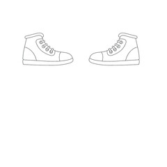 Sneaker icon outline vector.