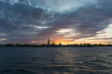 Naklejka premium Peter and Paul Fortress in Saint Petersburg.