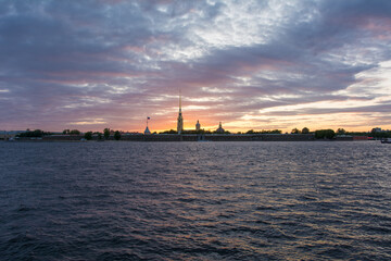 Naklejka premium Peter and Paul Fortress in Saint Petersburg.