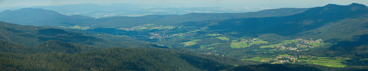 Panoramic view from Großer Arber in Bavaria,Germany,Europe
