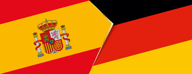 Spain and Germany flags, two vector flags.