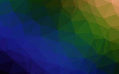 Dark Multicolor, Rainbow vector blurry triangle template.