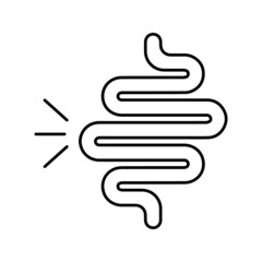 Gut constipation icon design,Intestines icon, symbol of digestion system flat style vector illustration