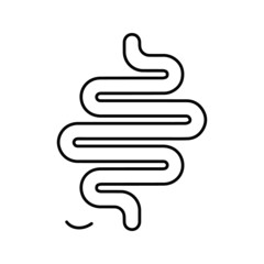 Gut constipation icon design,Intestines icon, symbol of digestion system flat style vector illustration