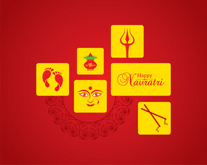 Navratri utsav greeting card which is celebrate in India