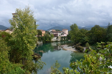 Fototapeta premium View at Cividale in the Friuli region (north Italy) in October 2020