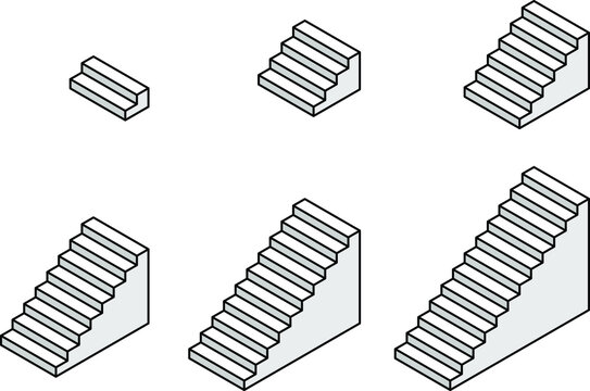 Concept: Steps To Achievement, Change, Growth, Recovery Programs. Odd-numbered Steps 2 4 6 8 10 12.